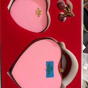 Coach Pink Heart-Shaped Clutch